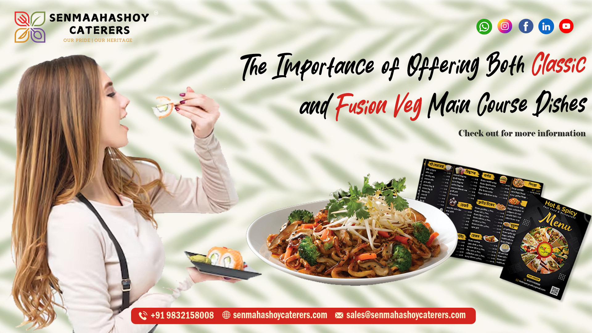 Classic & Fusion Veg Dishes in Kolkata Catering